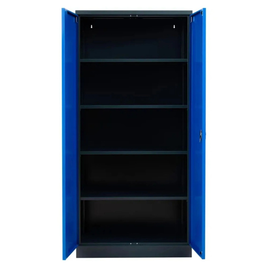 PROREGAL Stahlschrank Bee mit 6 Fachböden in Anthrazit und Blau, H x B x T: 195 x 92 x 42 cm - Bild 2