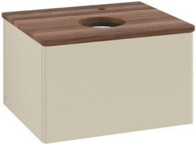 V&B Waschtischunterschrank Antao ohne Frontstruktur in Silbergrau lackiert, B/T/H: 60 x 36 x 50 cm - Bild 1