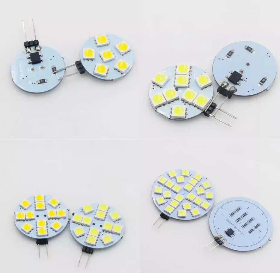 5 Stück YORYZENG Mini G4 LED-Lampen DC 12V 5050 SMD Bi-Pin Kalt-Warmweiß Halogen-Ersatzlampe in Weiß - Bild 1