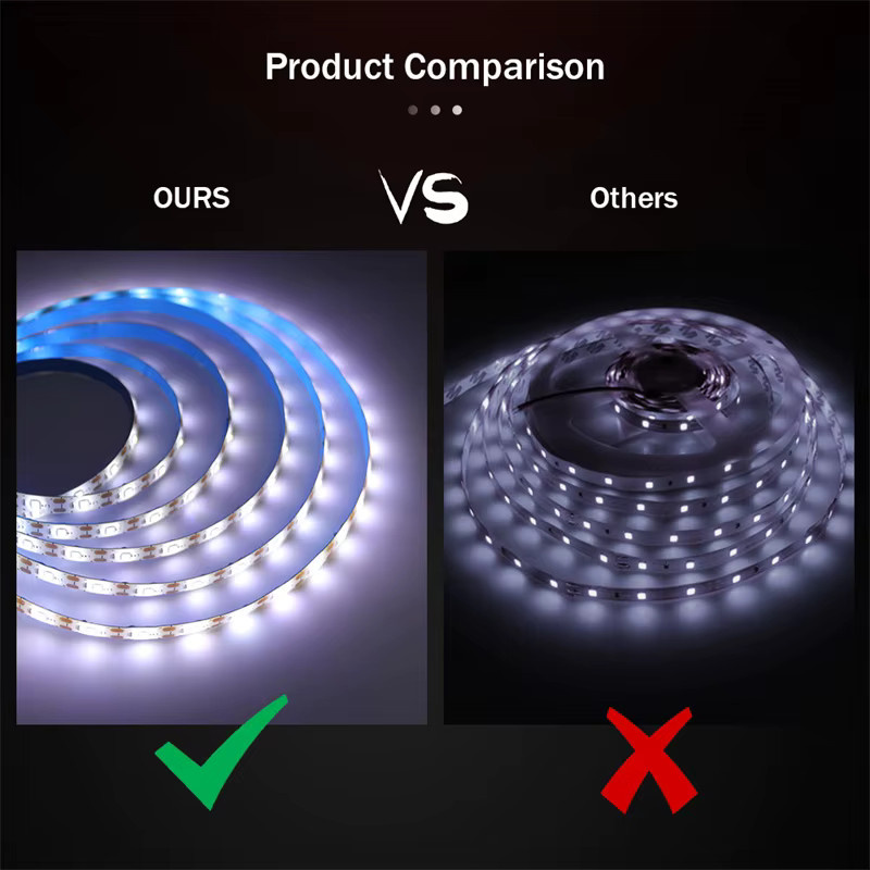 Acosh Neon LED-Lichtleisten-Set für Schrankküche und Möbel, SMD, warmweiß, USB 5V mit Schalter, weiß - Bild 4
