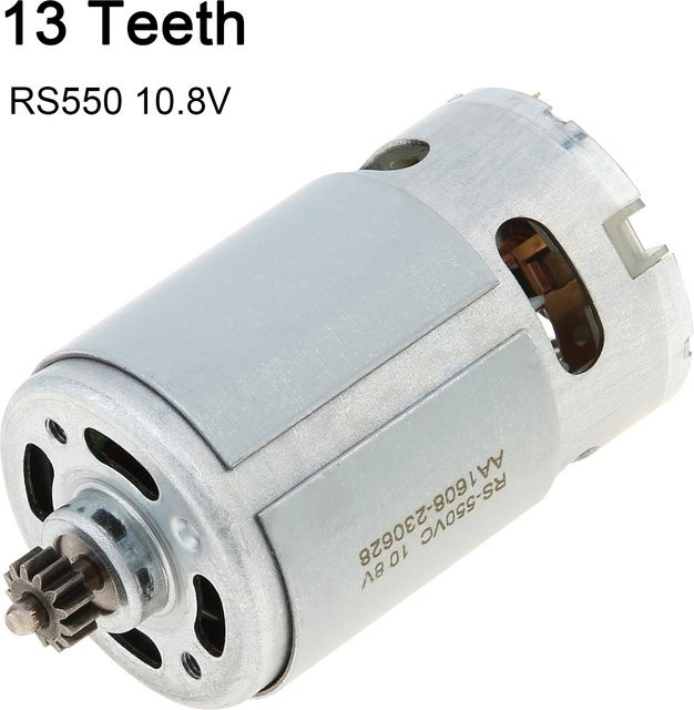 Bosch RS550 Gleichstrommotor 13 Zähne 10,8 V Mikrobürstenmotor in Silber passend für GSR10.8-2-LI und GSR10.8V Elektrobohrmaschinen - Bild 1