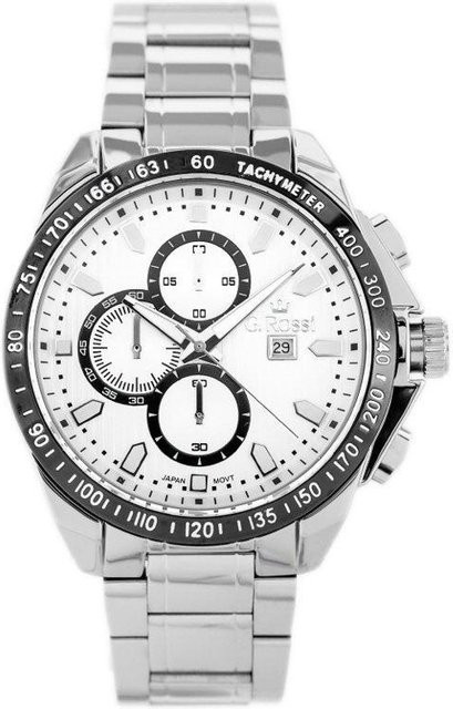 G. ROSSI Armbanduhr, Edelstahl, Silber, Quarz, Herren - Bild 1