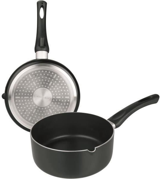 Ibili Saucière Inducta aus Aluminium mit Antihaftbeschichtung, Schwarz, Durchmesser: 18 cm, Induktionsgeeignet - Bild 1