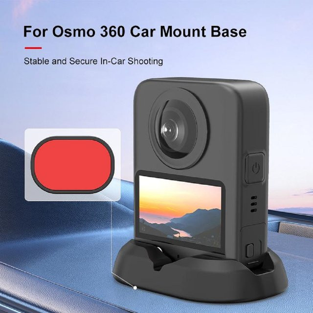 PULUZ Auto-Kunststoff-Basisständer für DJI Osmo 360 in Schwarz, rutschfeste Desktop-Basis für dein Kamerazubehör - Bild 1