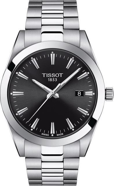 Tissot Armbanduhr, Quarz, Edelstahl, schwarzes Zifferblatt, 40 mm, Herren - Bild 1