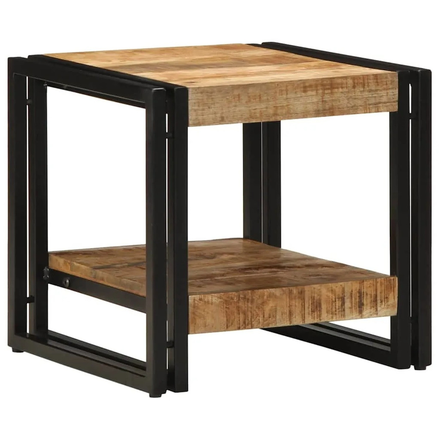 vidaXL Couchtisch aus Mango Massivholz in Braun, quadratisch, B/T/H: 40 x 40 x 38 cm - Bild 2