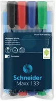 Schneider Permanentmarker Maxx 133 nachfüllbar, 4er Pack, Multicolor mit Keilspitze - Bild 1