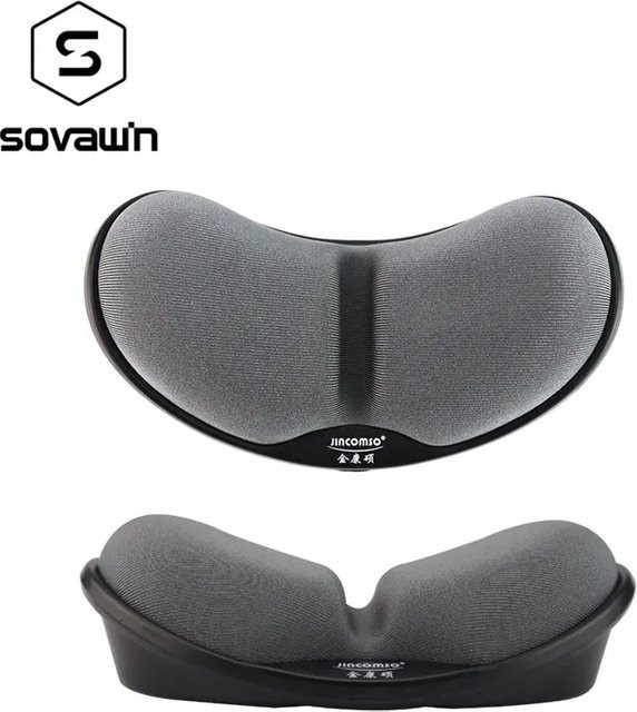 Ergonomisches Himolins Memory Foam Mauspad mit Handgelenkstütze und Anti-Rutsch-Unterseite in Schwarz - Bild 1