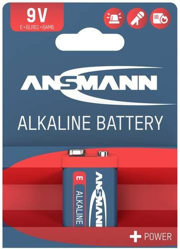 Ansmann Red-Line Alkaline 9V Block-Batterie in Rot - Bild 1