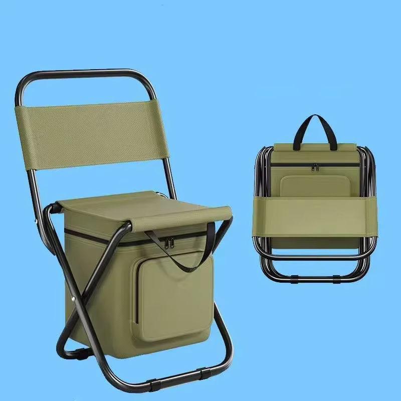 Tragbarer Mond Campingstuhl für Outdoor, Strand und Angeln, ultraleicht und abnehmbar, Farbe: Grün - Bild 2