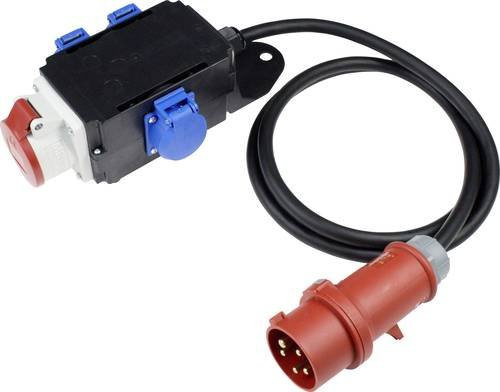as-Schwabe Stromverteilereinheit PDU mit 4 AC-Ausgängen Schwarz-Rot IP44 - Bild 1
