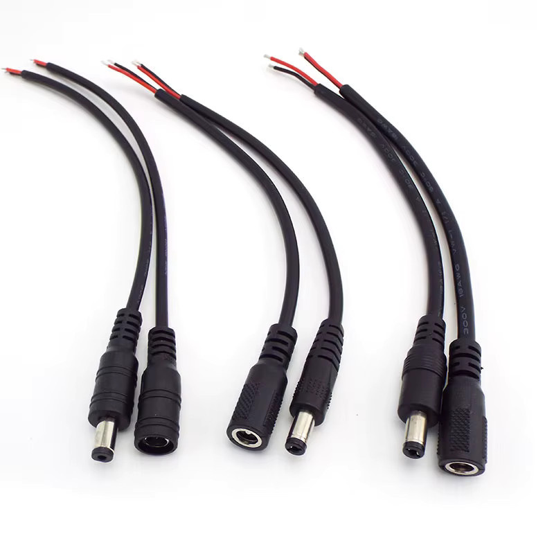 DC Stecker-Buchse Stromversorgungsanschluss Verlängerungskabel 5,5x2,1mm in Schwarz für LED-Streifen K5 - Bild 2