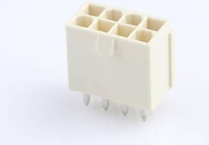 Molex Einbau-Buchsenleiste aus Kunststoff in Weiß mit 8 Polen und einem Rastermaß von 4,2 mm - Bild 1