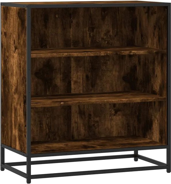 vidaXL Sideboard Räuchereiche in Braun aus Holzwerkstoff und Metall mit industrieller Note B/T/H: 68 x 35 x 76 cm - Bild 1