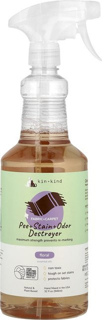Kin+Kind Urin Flecken und Geruchsentferner für Stoff und Teppich, Blumig, 946 ml - Bild 1