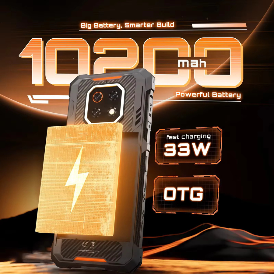 Cubot KingKong ES 3 Robustes Smartphone in Schwarz mit 256 GB Speicher, 16 GB RAM, Android 15, 6,745 Zoll 120 Hz Display, 10200 mAh Akku, 4G LTE, NFC und GPS - Bild 3