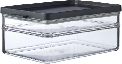 Mepal Omnia Kühlschrankdose 2-teilig, luftdicht und auslaufsicher, schwarz/transparent, 1200 ml und 500 ml - Bild 1