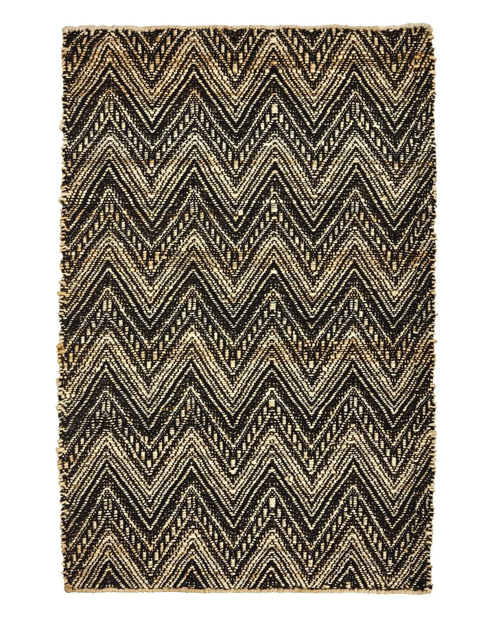 House Doctor Teppich Monta in Schwarz Natur aus Jute und Baumwolle, B/T: 83 x 130 cm - Bild 1