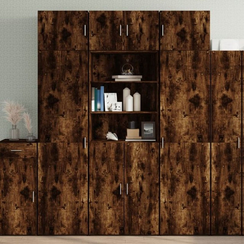 Hochschrank Vidaxl in Räuchereiche, Farbe: Braun, B/T/H: 70 x 42,5 x 225 cm - Bild 1