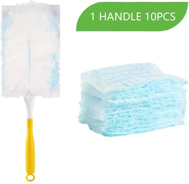 10 Stück Einweg-Nachfüllpackungen für Staubwedel in Weiß, kompatibel mit Swiffer Duster, von Big Tree Home Furnishings - Bild 1