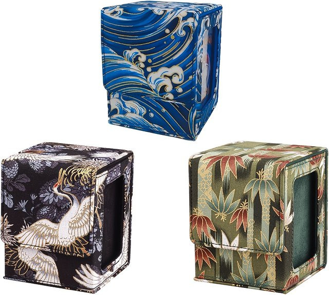 TaLop Wave-Serie Kartenhalter aus Fabric in Blau für über 100 TCG-Spielkarten und Kassetten-Display - Bild 1