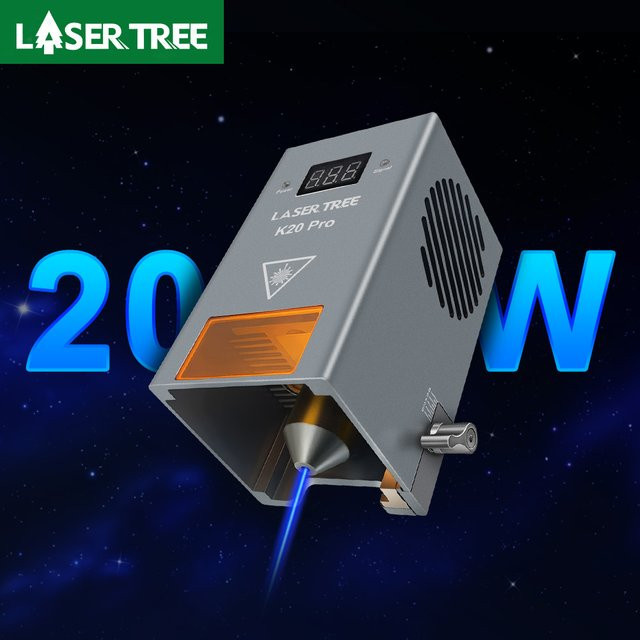 LASER TREE Diodenlasermodul mit 20 W optischer Leistung und Luftunterstützungsdüse für CNC-Gravur und Schneidemaschinen - Bild 1