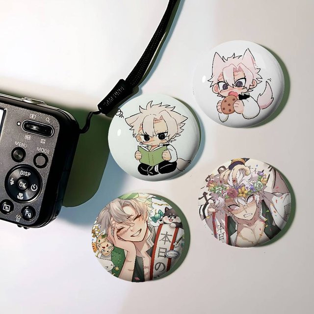 52TOYS Brosche, Anime Sanemi Shinazugawa, Acryl, Rund - Bild 1