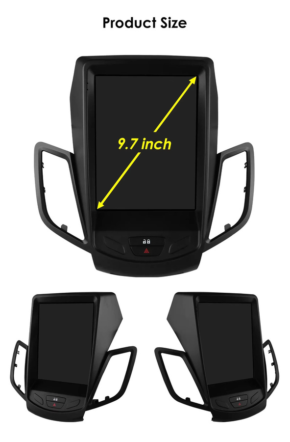 HIZPO Android 14 2Din Autoradio für Ford Fiesta MK7 2009 - 2016 mit 9,7 Zoll Multimedia Player Navigation Carplay Stereo Head Unit in Schwarz - Bild 4