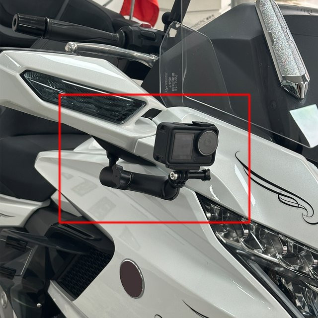 Panical Rückspiegel-Actionkamera-Halterungskit für Honda Gold Wing GL1800 GL1800B F6B 2018-2026 in Schwarz mit 16mm und 25mm GoPro Zubehör - Bild 1