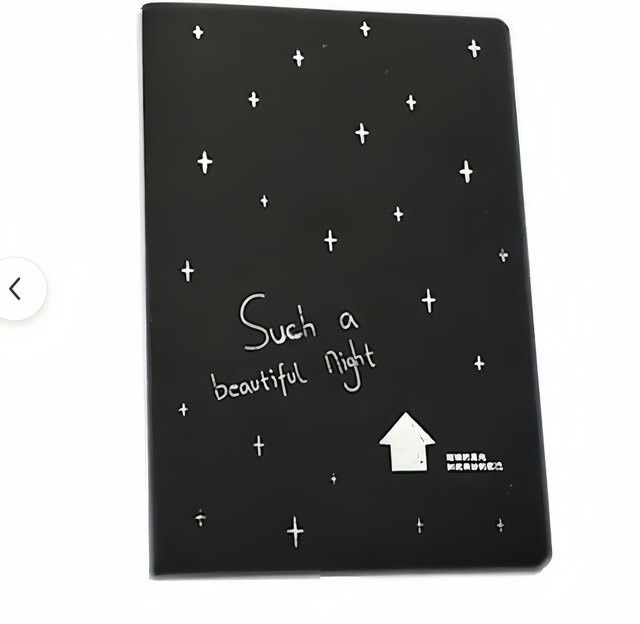 Schwarzes Notizbuch mit Hardcover und leeren Innenseiten für Erwachsene - Bild 1