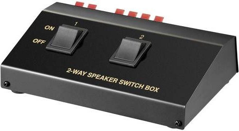 Goobay 60928 Lautsprecher-Umschalter mit 2 Ports, einzeln schaltbar, Schwarz - Bild 1