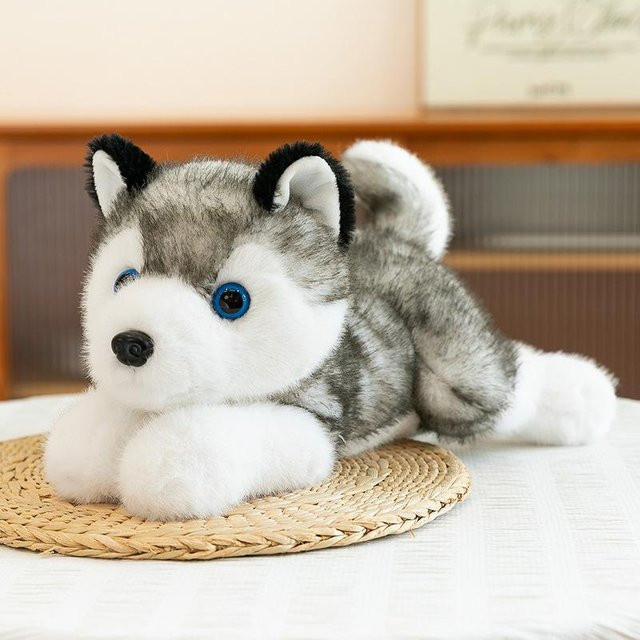 Husky Plüschtier, dunkelgrau, 47cm - Bild 1
