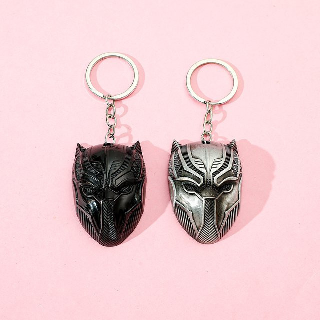Bandai Schlüsselanhänger Black Panther Maske, Metall, Unisex - Bild 1