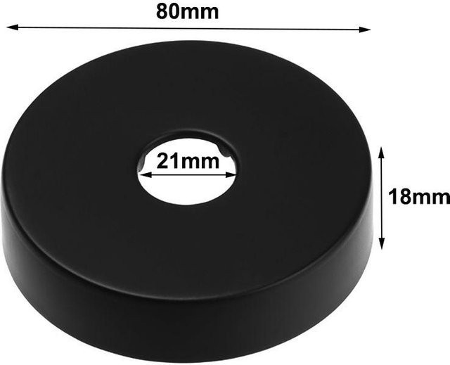 Liuiaoyua78 Edelstahl Duscharmatur Wandflansch Abdeckung Schwarz B/H/T: 8,0 x 2,1 x 1,8 cm - Bild 1