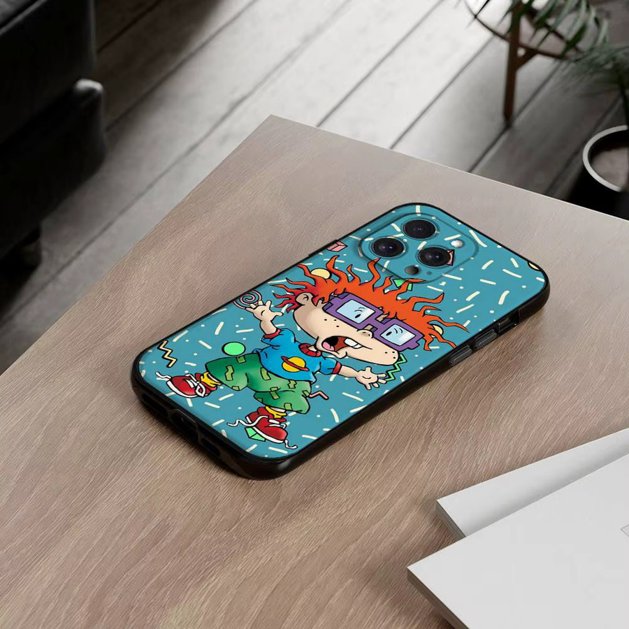 Schwarze Rugrats Cartoon Handyhülle für Apple iPhone 11 bis 17 Pro Max und Modelle - Bild 3