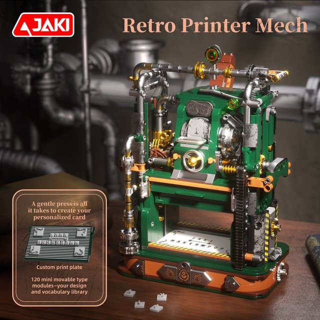 JAKI Retro Hardcore Druckpresse, Baukasten-Set - Bild 1