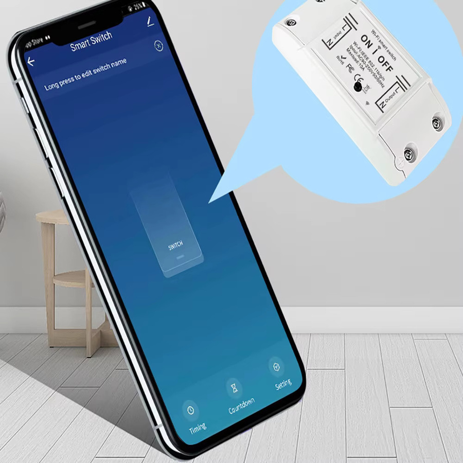 Szaoju WLAN Schalter Relaismodul Mini SmartLife Tuya App Steuerung mit Zeitschaltuhr und Sprachsteuerung für Alexa in Weiß - Bild 2