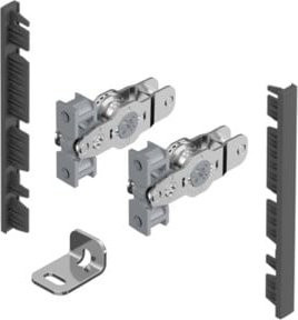 Hettich AvanTech YOU Verbinderset für Innenfront zum Selbstablängen mit Zarge, Systemhöhe 101, Anthrazit - Bild 1