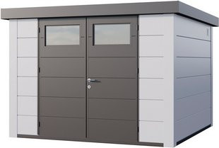 Telluria Gerätehaus Classico in Weiß mit Außenmaß B: 318 cm, H: 219 cm, T: 318 cm - Bild 1