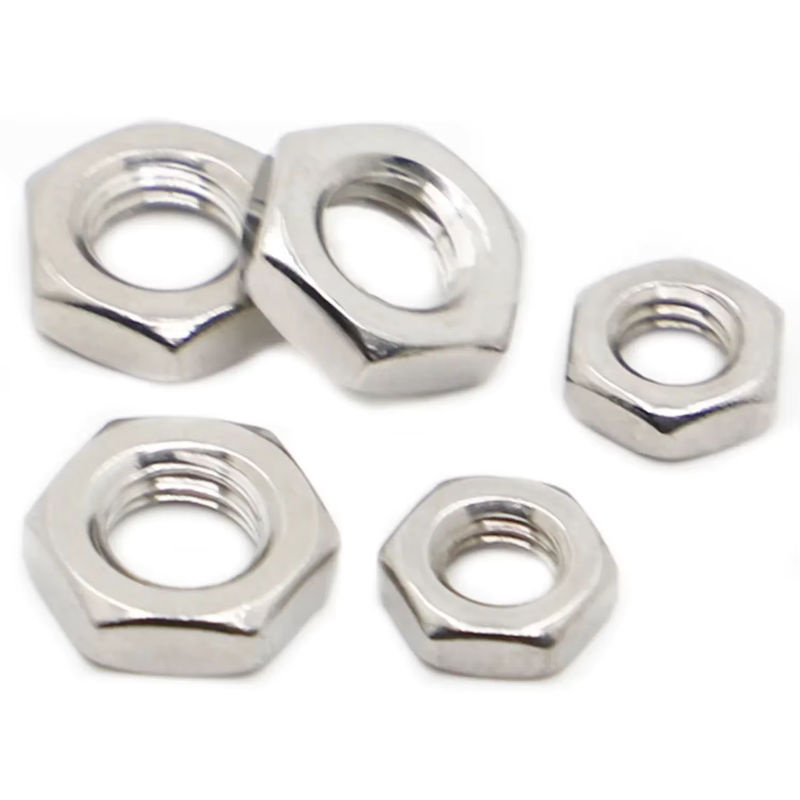 SZYANGYI Flache Sechskant-Flachmuttern aus 304 Edelstahl in Silber DIN439 GB6172 - Bild 2