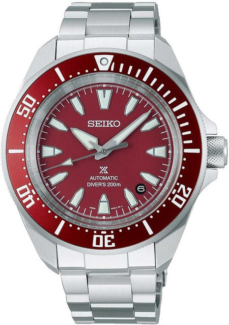 Seiko Armbanduhr Prospex Slim Samurai, Automatik, Edelstahl, Rot, 42 mm, Herren - Bild 1