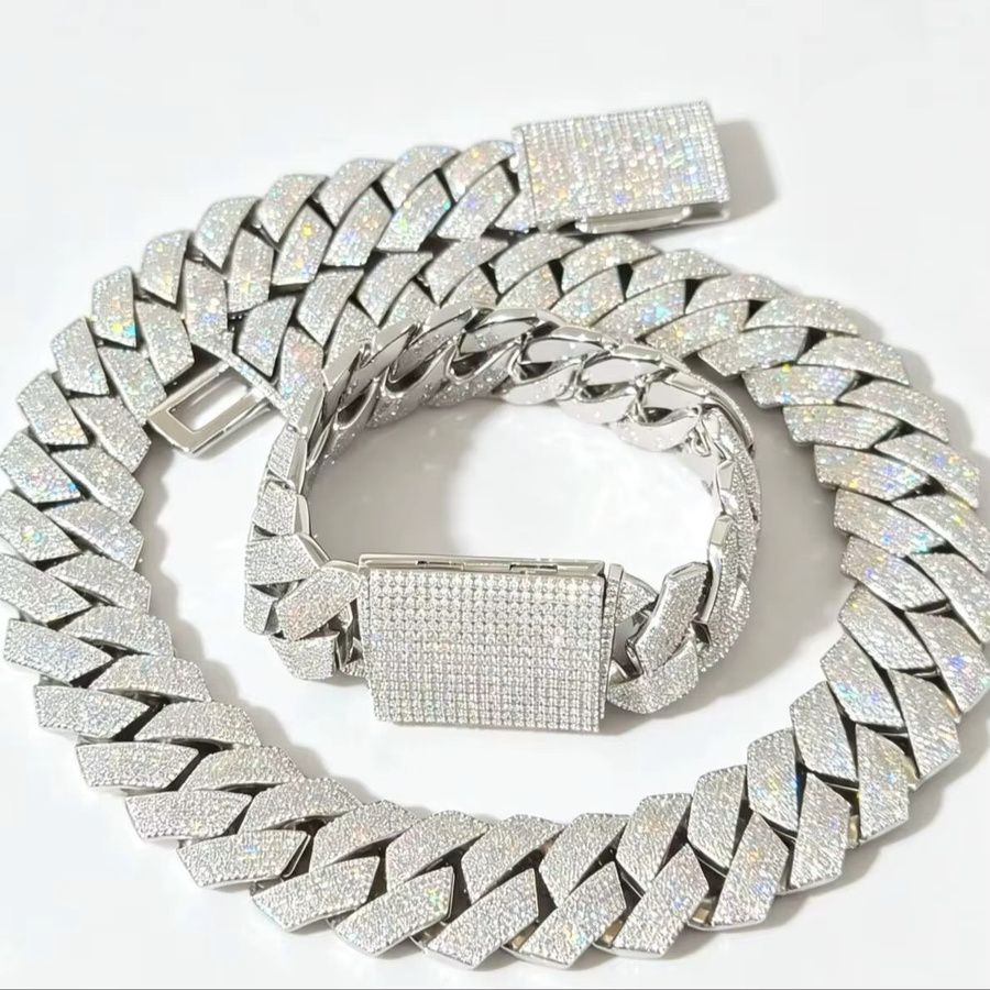 DOBLING Halskette, Edelstahl, Silber, Zirkonia, Unisex - Bild 6