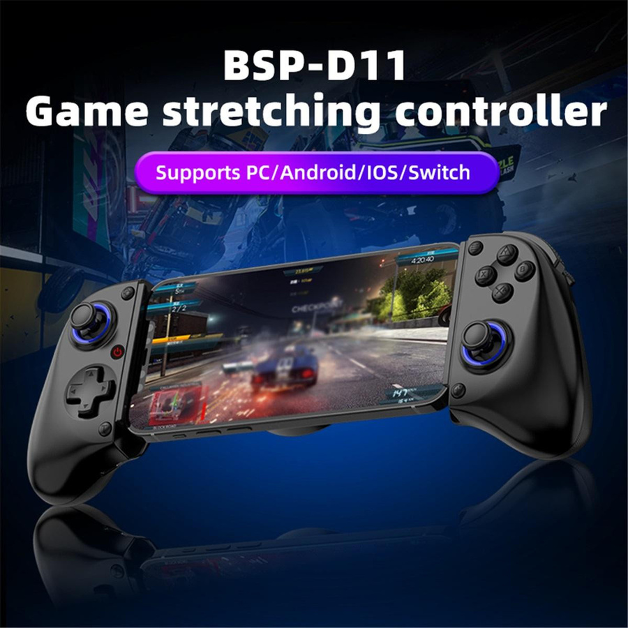 Honest Finds Kabelloser Mobile-Game-Controller D11 mit Hall-Triggern und USB-C, erweiterbar für Tablets, Weiß - Bild 2