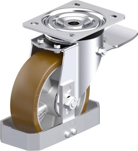 Blickle L-ALB 150K-ST-FS Stahlblech-Lenkrolle in Silber, Rad-Durchmesser: 150 mm, Tragfähigkeit: 400 kg - Bild 1