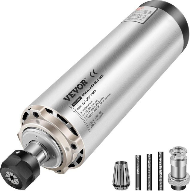 Buying Solutions MB Luftgekühlter Spindelmotor ER20 für CNC-Gravier- und Fräsmaschinen, 2,2 kW, 220 V, Silber - Bild 1