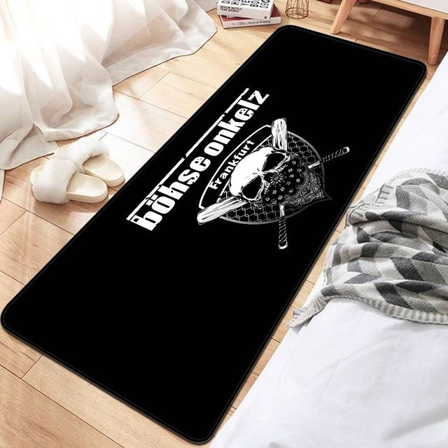 Böhse Onkelz Fußmatte Schwarz, rutschfeste Waschbare Teppichmatte aus Polyester, B/B: 40 x 120 cm - Bild 1