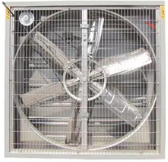 YTYIN Wandmontierter Abluftventilator aus Metall in Silber, Multifunktionaler Belüftungskühler für Bauernhof und Restaurant, Breite: 50 cm - Bild 1