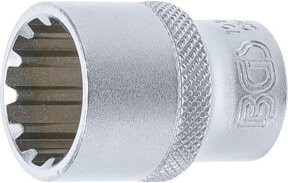 BGS Steckschlüssel-Einsatz Gear Lock 10219, Antrieb 1/2 Zoll, SW 19 mm, Silber - Bild 1
