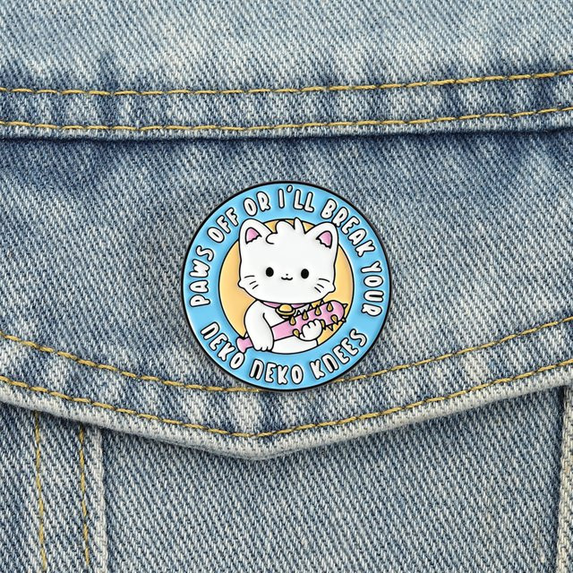 Miss Zoe Anstecknadel Cartoon-Katze, Emaille, Bunt, Unisex - Bild 1