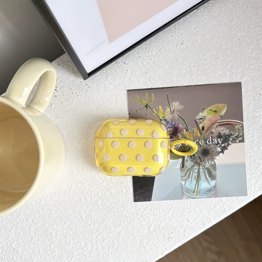 Transparente Kopfhörerhülle Dopamine Series mit Polka Dot Muster für Apple AirPods 1 2 3 4 Pro Pro2 Pro3 in Pink - Bild 2